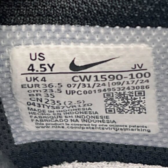 Nike Dunk Low Retro White Black Panda CW1590-100 Kids Sneakers Shoes - Picture 9 of 14